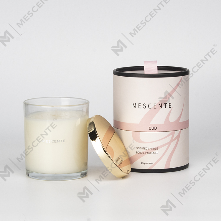 Mescente Borong Label Peribadi Mewah Lilin Bau Krismas Dengan Sumbu Kayu