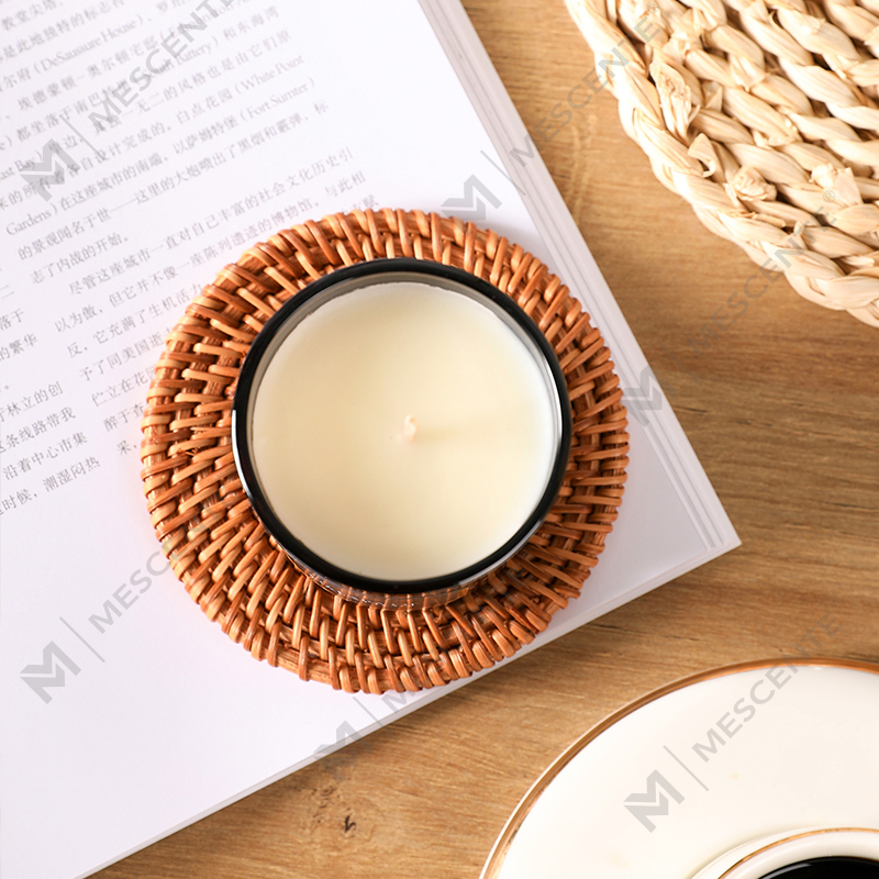 Lilin soya wangi teh putih label peribadi Mescente Dalam Balang