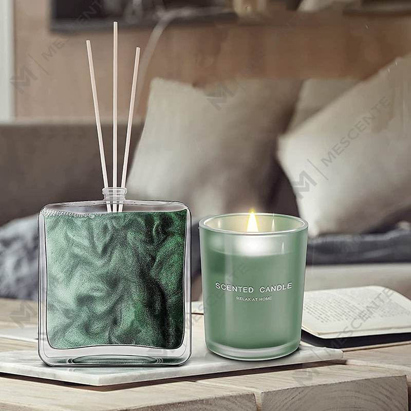 M&S cent Lemon Basil Scented Oil Reed Diffuser dan Set Hadiah Lilin Wangi dengan Tongkat untuk Rumah