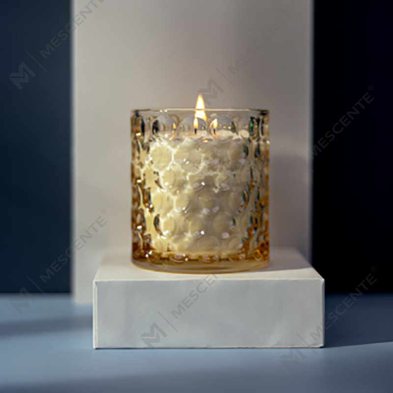 Label Persendirian Lilin Soya Kaca Berwarna Jelas Mewah Tersuai Citta Lilin Wangi Berlabel Dengan Bunga Kering