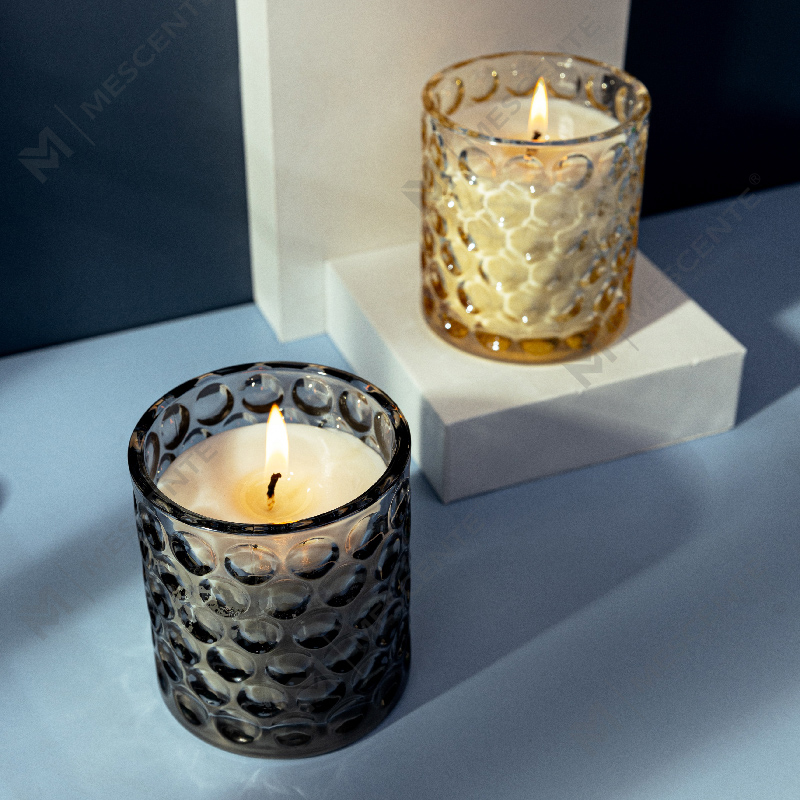 Label Persendirian Lilin Soya Kaca Berwarna Jelas Mewah Tersuai Citta Lilin Wangi Berlabel Dengan Bunga Kering