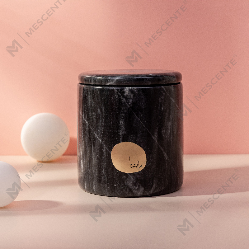 Pemegang Seramik Label Persendirian Mewah Dilabel Citta Lilin Lilin Soya Wangi Dengan Bunga Kering