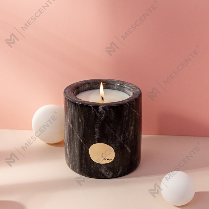 Pemegang Seramik Label Persendirian Mewah Dilabel Citta Lilin Lilin Soya Wangi Dengan Bunga Kering