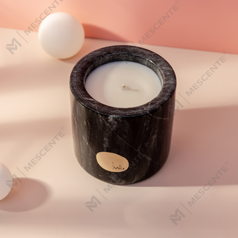 Pemegang Seramik Label Persendirian Mewah Dilabel Citta Lilin Lilin Soya Wangi Dengan Bunga Kering