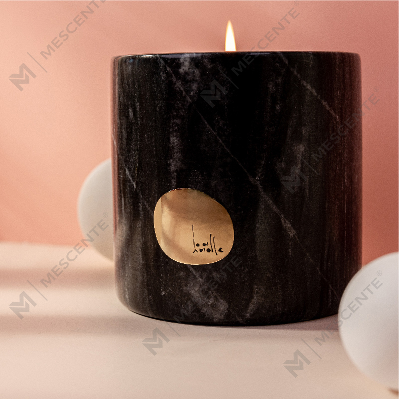 Pemegang Seramik Label Persendirian Mewah Dilabel Citta Lilin Lilin Soya Wangi Dengan Bunga Kering