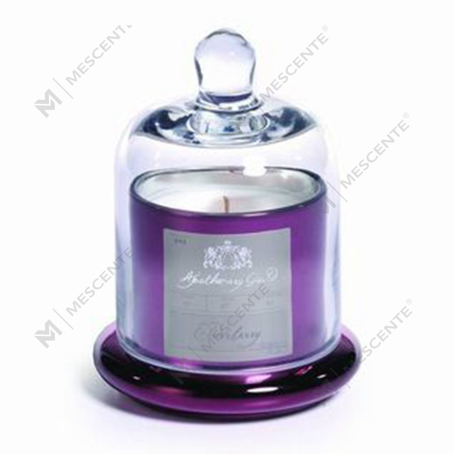 Mescente Mewah Perak Berkubah penutup Bau kubah kaca pemegang Lilin Wangi
