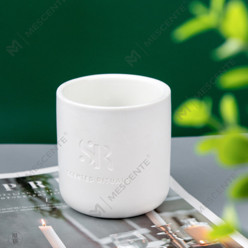 Bau M&S Logo Tersuai Balang Seramik Murah dengan Lilin Penutup Kayu, Lilin Mewah Lilin Kelapa