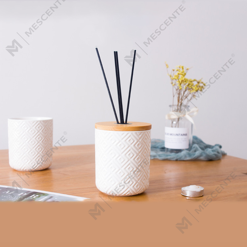 M&Scent 100ml 200 ml Aroma Seramik Bulat Hiasan Botol Kaca Reed Diffuser
