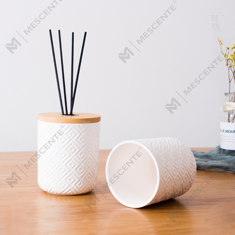 M&Scent 100ml 200 ml Aroma Seramik Bulat Hiasan Botol Kaca Reed Diffuser