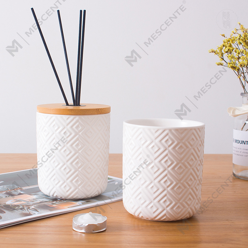 M&Scent 100ml 200 ml Aroma Seramik Bulat Hiasan Botol Kaca Reed Diffuser