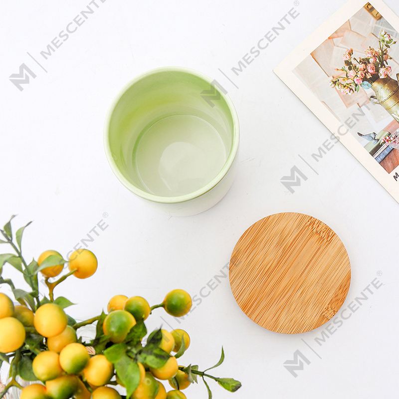 M&Scent Private Label Hiasan Rumah Lilin Wangi Tersuai Dalam Balang Lilin Seramik