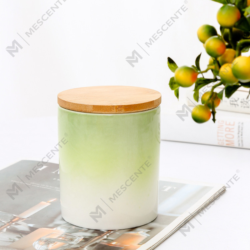 M&Scent Private Label Hiasan Rumah Lilin Wangi Tersuai Dalam Balang Lilin Seramik
