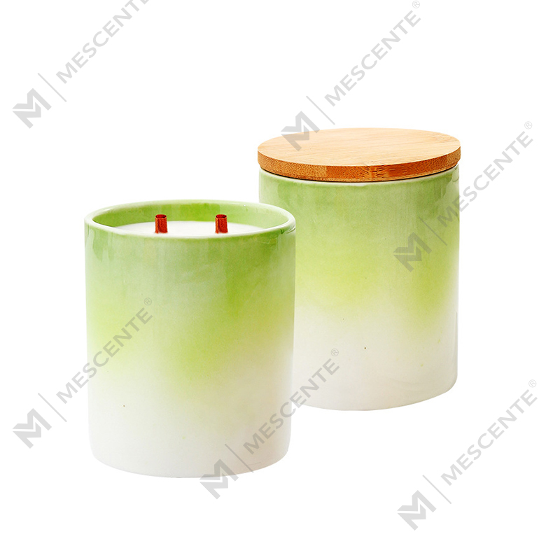 M&Scent Private Label Hiasan Rumah Lilin Wangi Tersuai Dalam Balang Lilin Seramik
