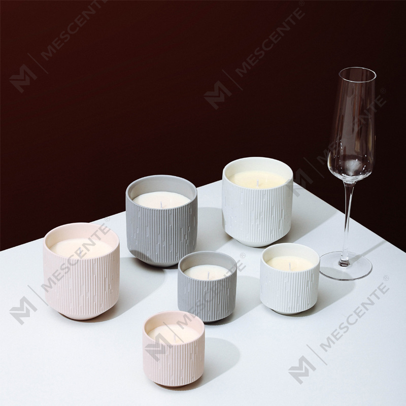 M&Scent Borong Seramik Mewah Kosong Square Matte Hitam Balang Lilin Amber Unik Dengan Penutup Kayu