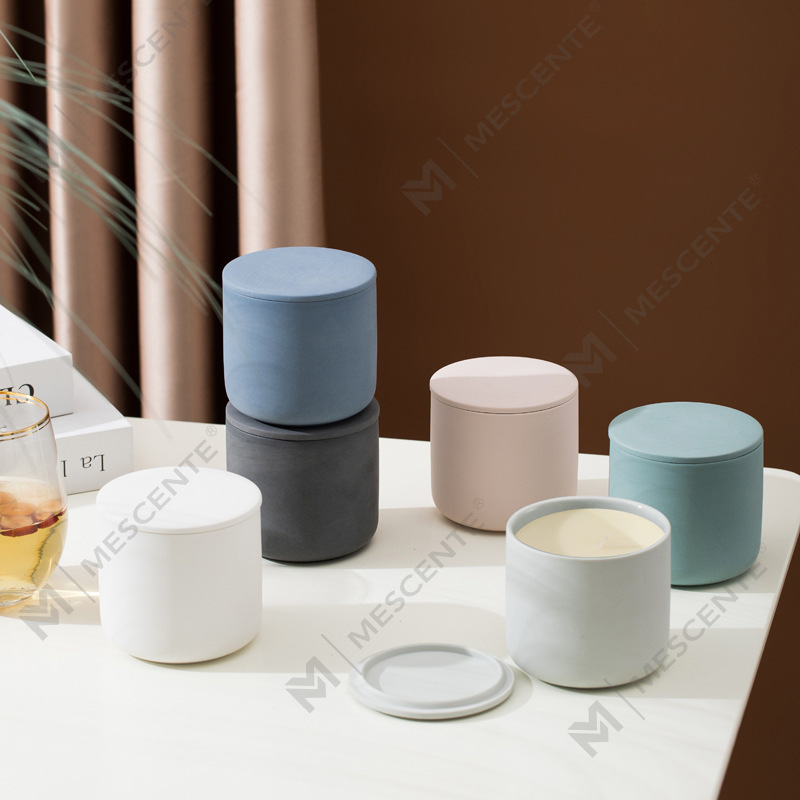 M&Scent Borong Tersuai Moden Besar 3 Sumbu Perak Putih Frosted Krismas Lilin Jar Dengan Tudung Buluh