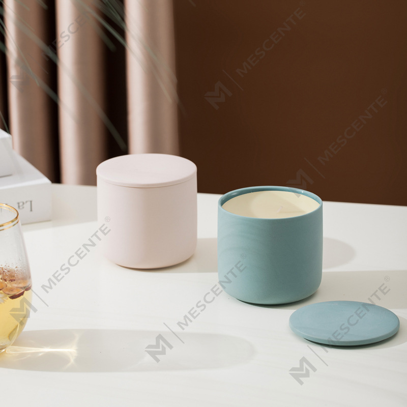 M&Scent Borong Tersuai Moden Besar 3 Sumbu Perak Putih Frosted Krismas Lilin Jar Dengan Tudung Buluh