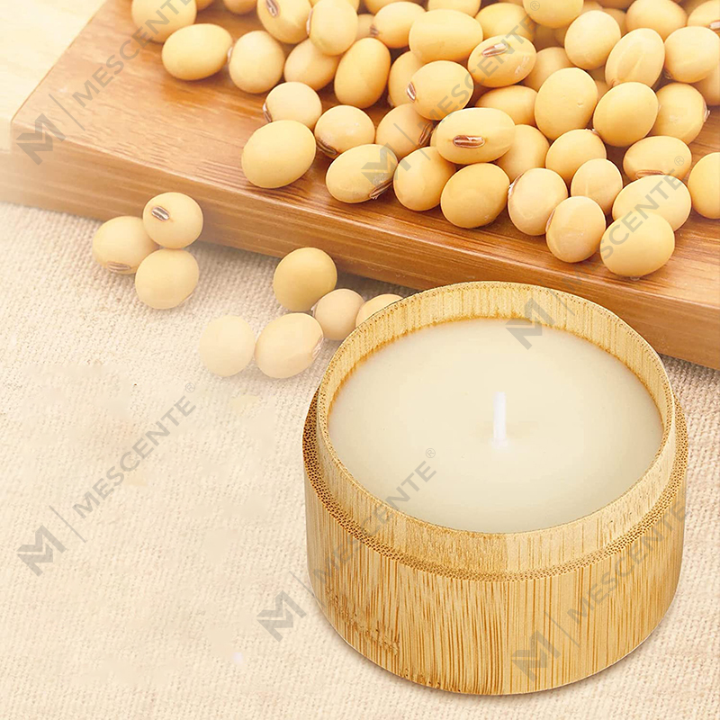 Lilin Buluh & Garam Laut Berbau Sedap untuk Set Lilin Organik Lilin Soya Bau Rumah