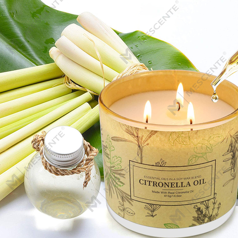 Set Lilin Minyak Citronella 3 Balang Sumbu Beraroma Aromaterapi Tahan Lama untuk Balkoni Teras Taman Rumah