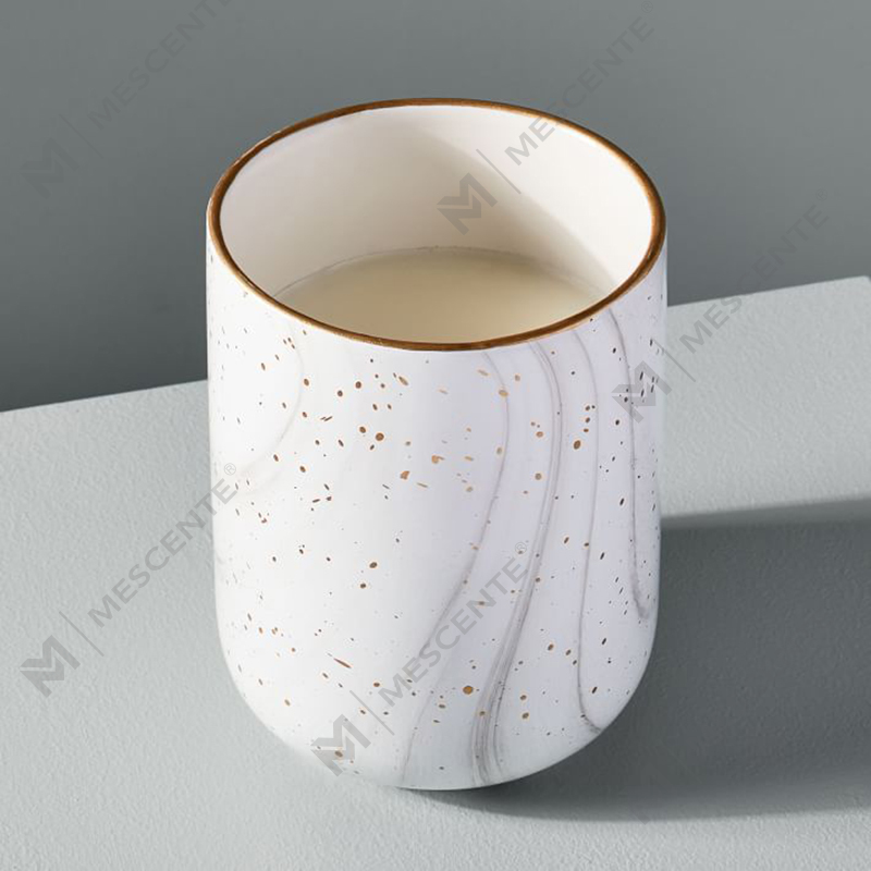 M&Scente White Ceramic Electric Fragrance Candle Wax Warmer untuk Spa dan Aromaterapi