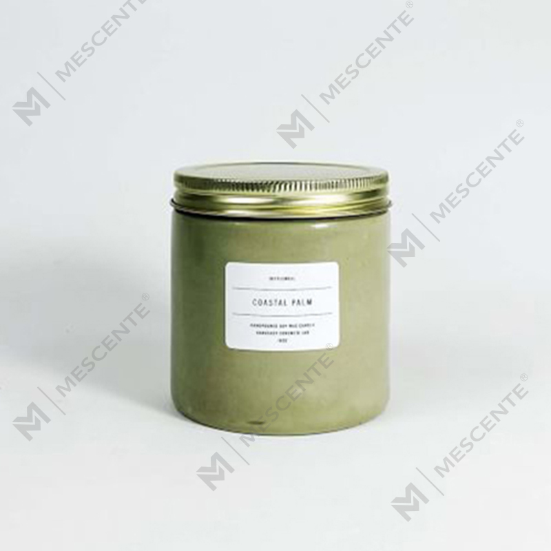 Lilin Wangi Balang Konkrit Tersuai Putih dengan Tudung
