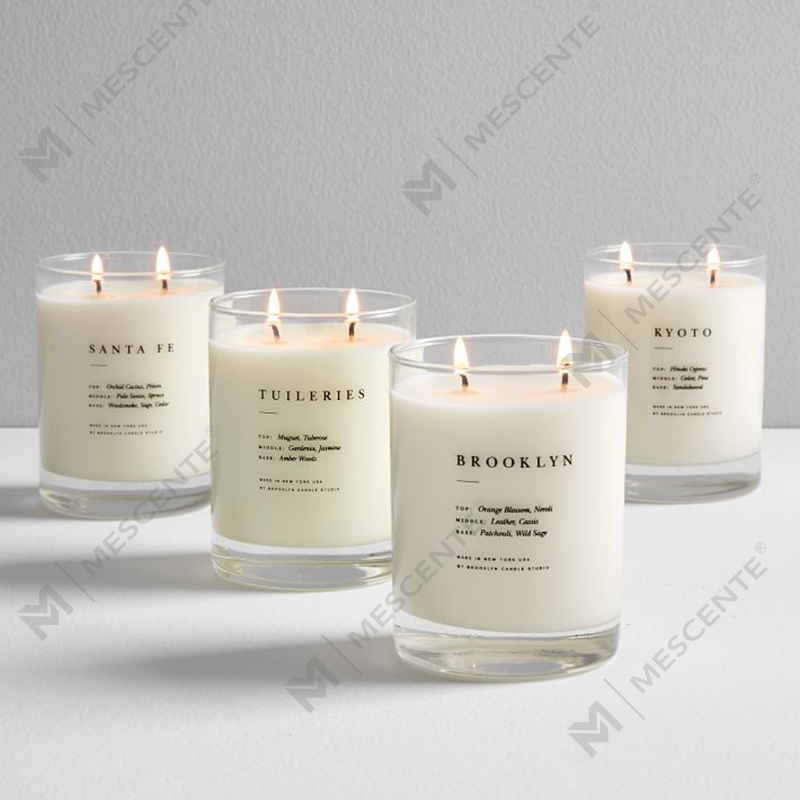 M&SENTE Produk Baharu Hiasan Rumah Custom 2 sumbu Lilin Wangi Dalam Balang Kaca