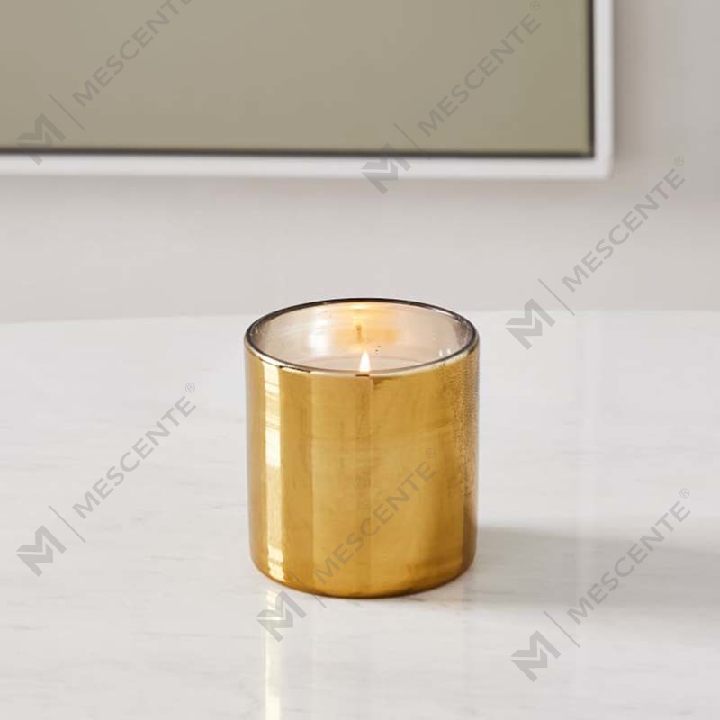 Logo Cetakan Emas Tersuai Amazon Mewah Balang Kaca Hitam Set Hadiah Hiasan Lilin Soya Wangi