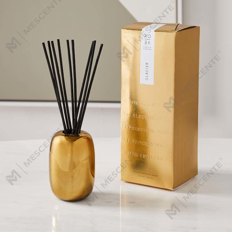 Logo Cetakan Emas Tersuai Amazon Mewah Balang Kaca Hitam Set Hadiah Hiasan Lilin Soya Wangi