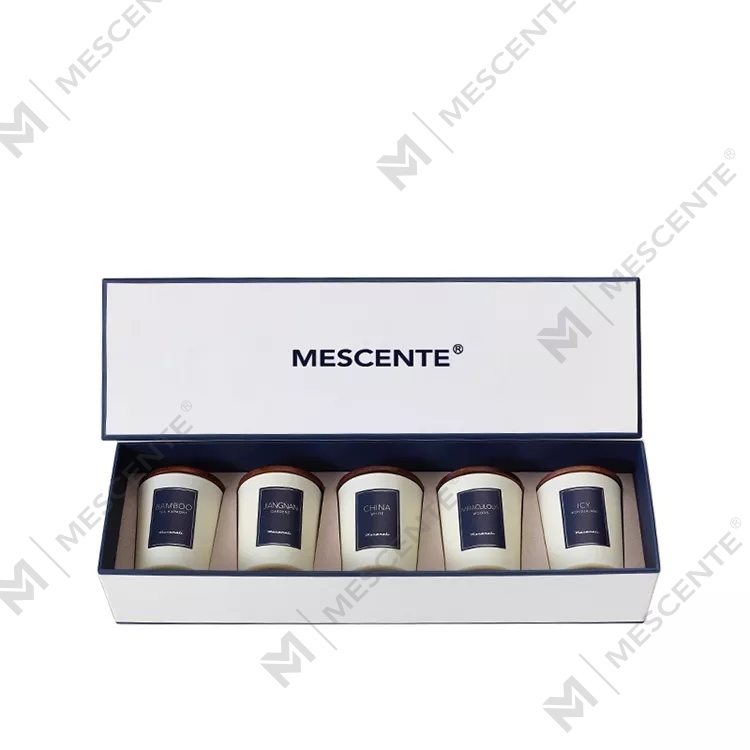 M&scent borong private label minyak wangi lilin wangi mewah dengan penutup, lilin aromaterapi