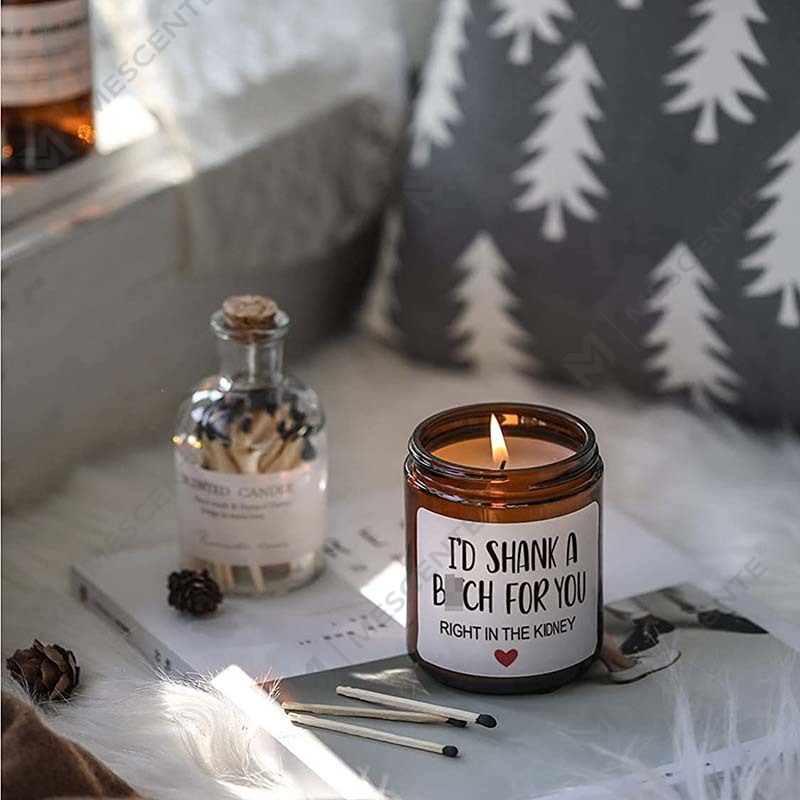 M&Scent 100% Lilin Semulajadi Lilin Wangi Krismas untuk Set Hadiah Rumah, Lilin Wangi Dalam Balang Kaca Dengan Tudung Logam