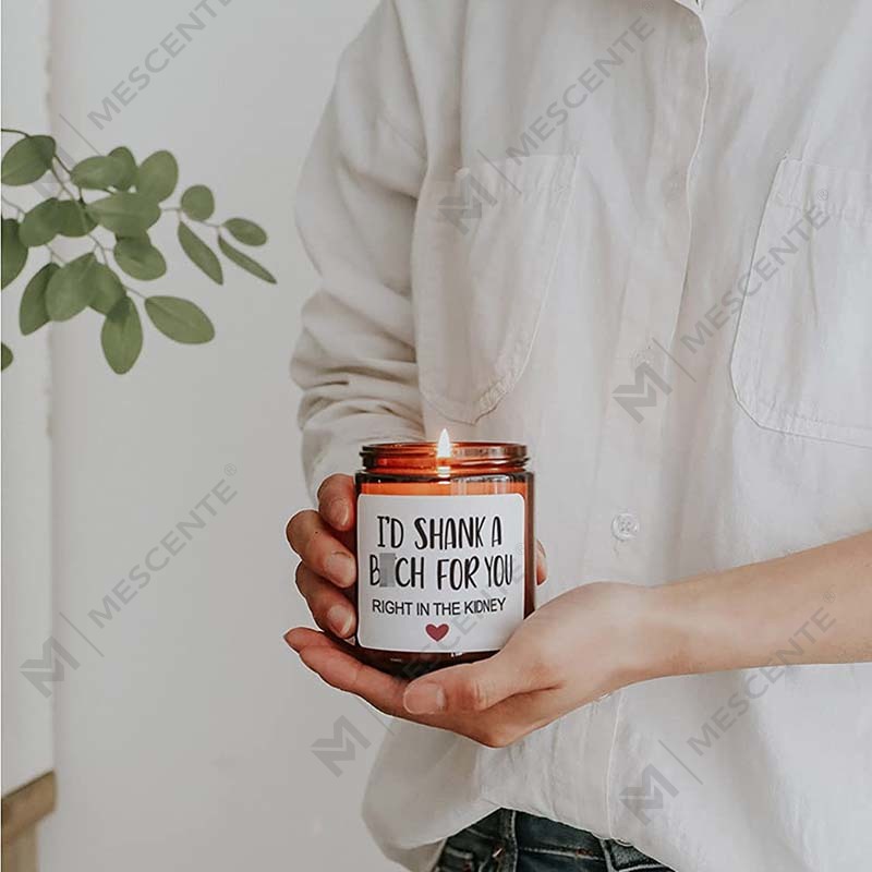M&Scent 100% Lilin Semulajadi Lilin Wangi Krismas untuk Set Hadiah Rumah, Lilin Wangi Dalam Balang Kaca Dengan Tudung Logam