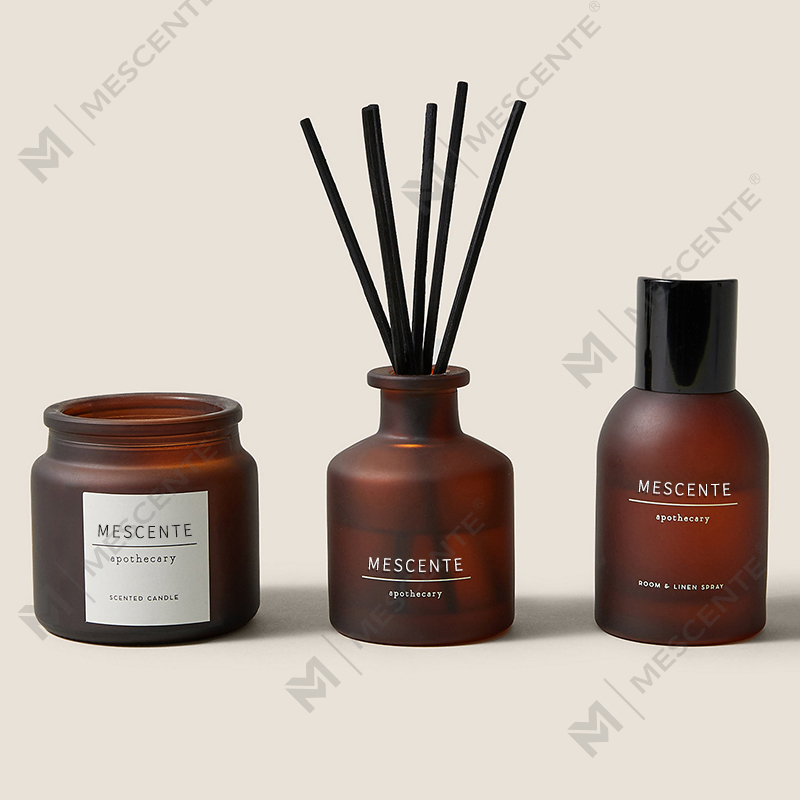 label peribadi mewah pemegang lilin kaca jernih lilin soya wangi dengan penutup