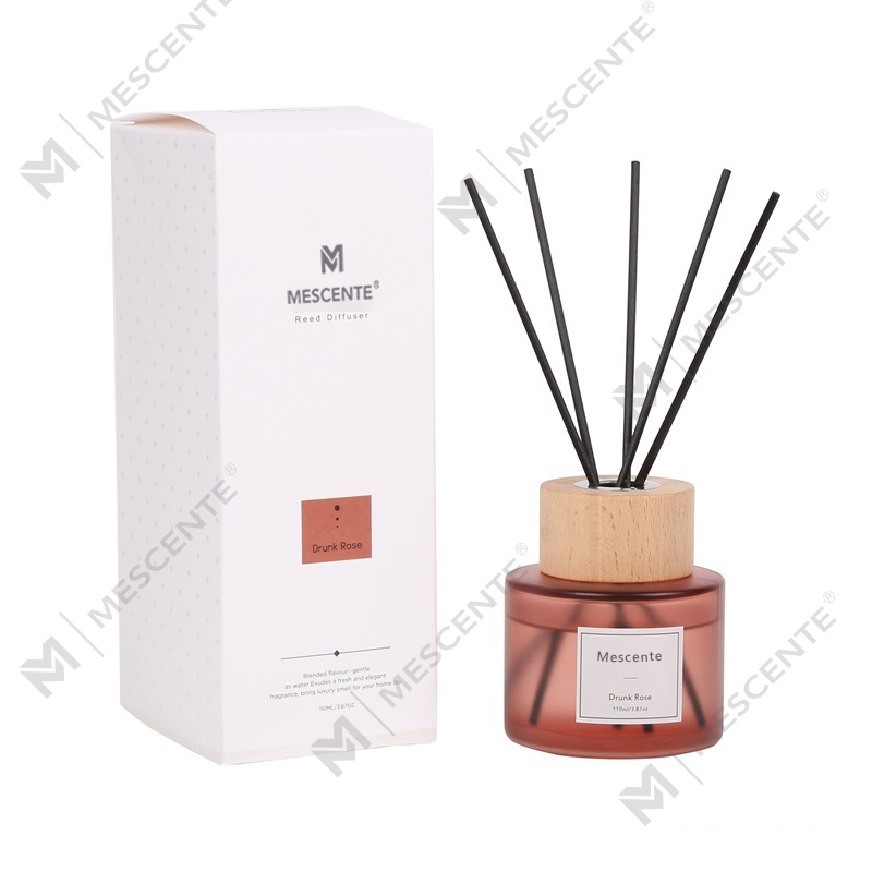 Penyebar buluh botol kaca label peribadi mewah borong M&Scent dengan penyumbat