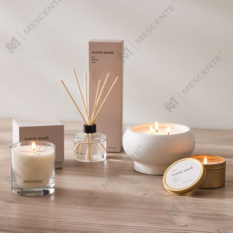 Penyebar buluh bunga label peribadi mewah tersuai M&Scent dengan kotak