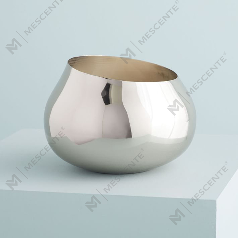 label peribadi mewah warna borong Angled Metal Round Scented Candles