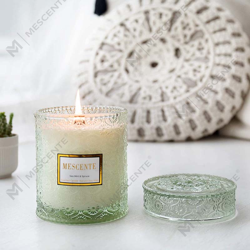 M&S cent Eucalyptus Spearmint Soya Wax Bunga Kering Lilin Spa Bau Bunga Kering