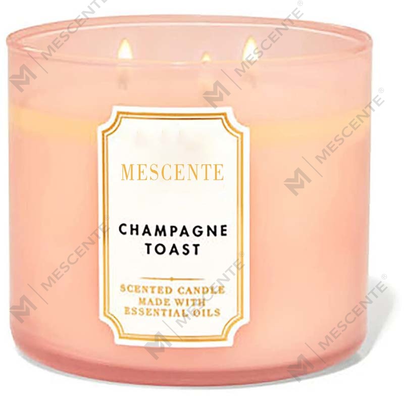 M&Scent Hand Made 3 Sumbu Hadiah Lilin Soya Wangi Asli Jasmine, Lilin Kristal Aromaterapi Label Peribadi