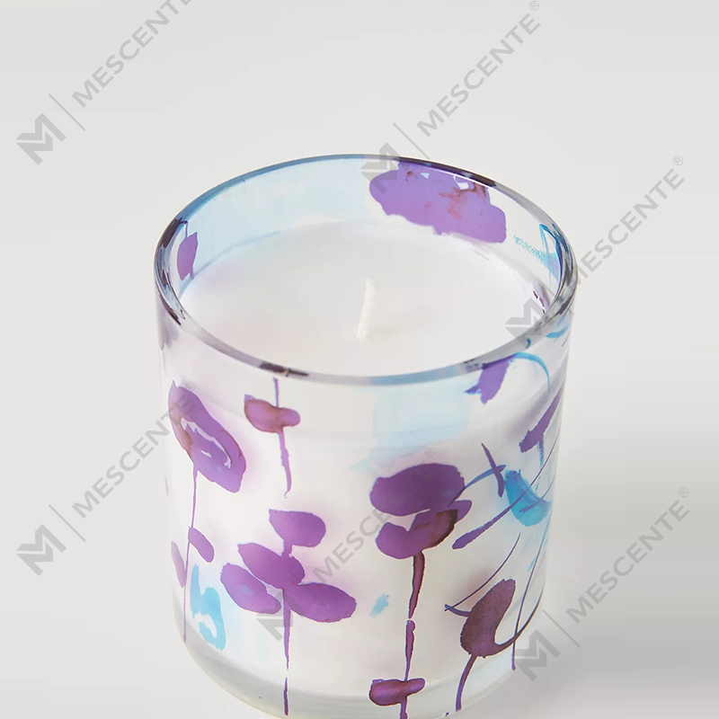 M&Scent Mewah Hiasan Tersuai Label Persendirian 3 Wick A Sunday Pelukis Kaca Kristal Lilin Soya Wangi