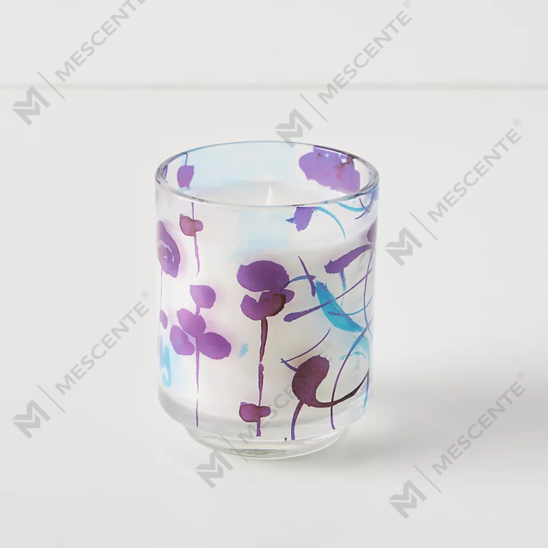 M&Scent Mewah Hiasan Tersuai Label Persendirian 3 Wick A Sunday Pelukis Kaca Kristal Lilin Soya Wangi