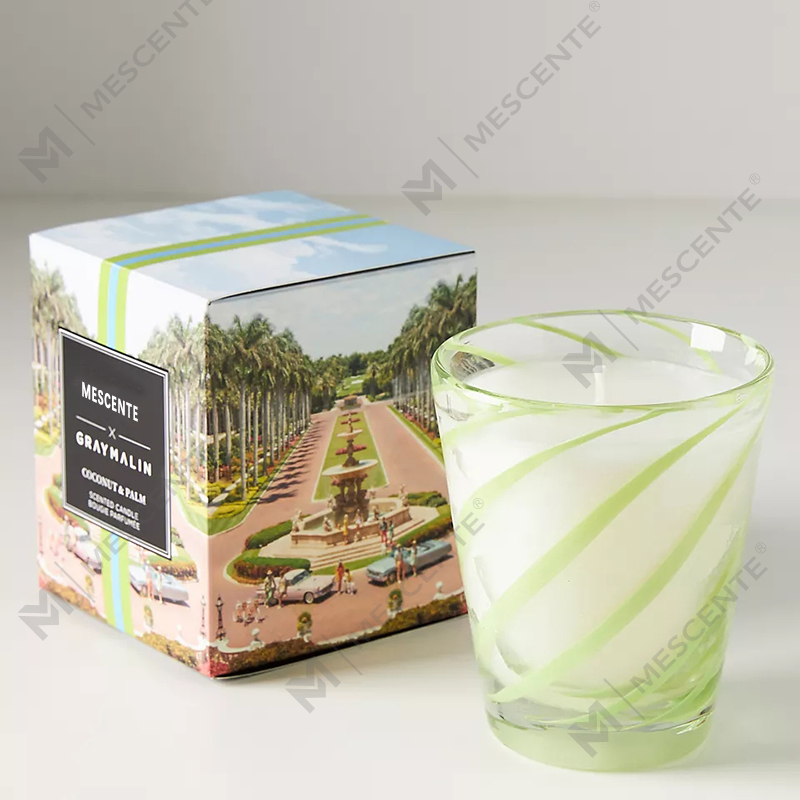 M&Scent Luxury White Soya Wax Logo Peribadi Lilin Wangi Perkahwinan