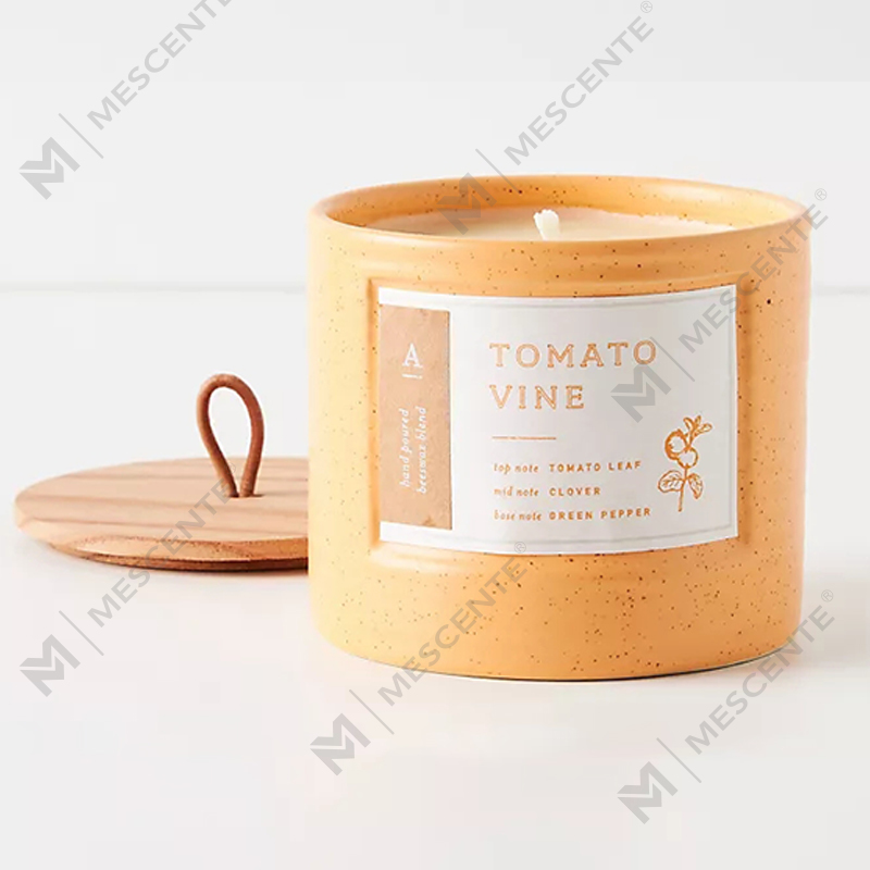 M&Scent Private Label Coloured Ceramic Candles Lilin Bergaya Lilin Soya Wangi