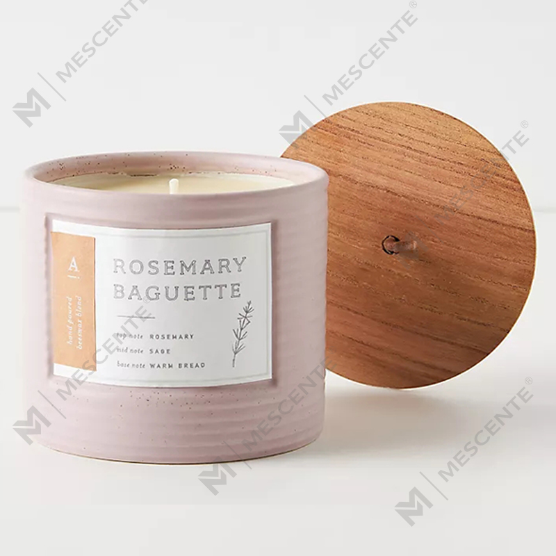 M&Scent Private Label Coloured Ceramic Candles Lilin Bergaya Lilin Soya Wangi