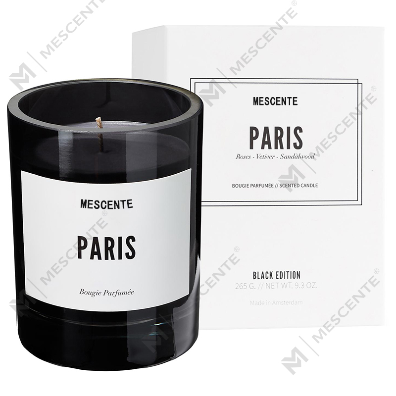 M&Scent Wholesale Luxury Private Label Black Logo Peribadi Lilin Wangi