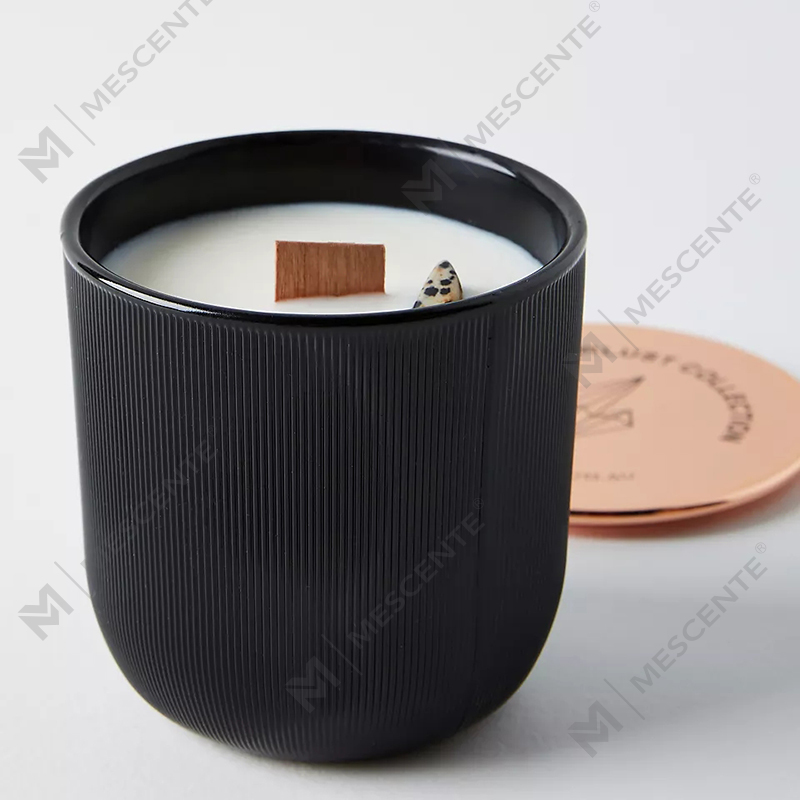 Borong Marmar Mewah Logo Berkilat Kristal Infused Gem Chakra Aromaterapi Lilin Lilin Soya Wangi