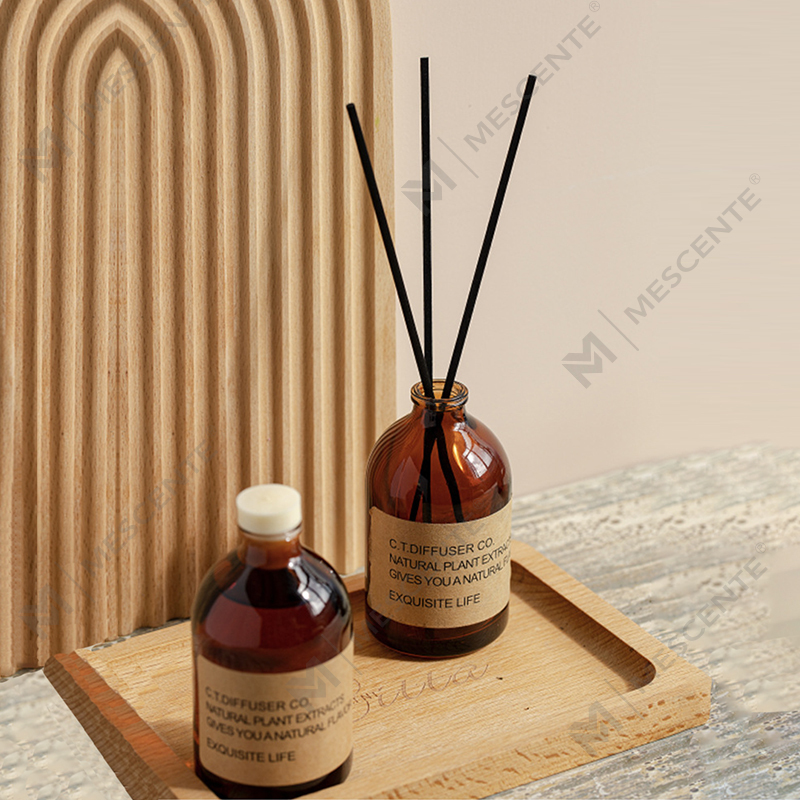 Penyebar buluh rumah hiasan mewah M&Scent dan set lilin wangi dengan pembungkusan kotak
