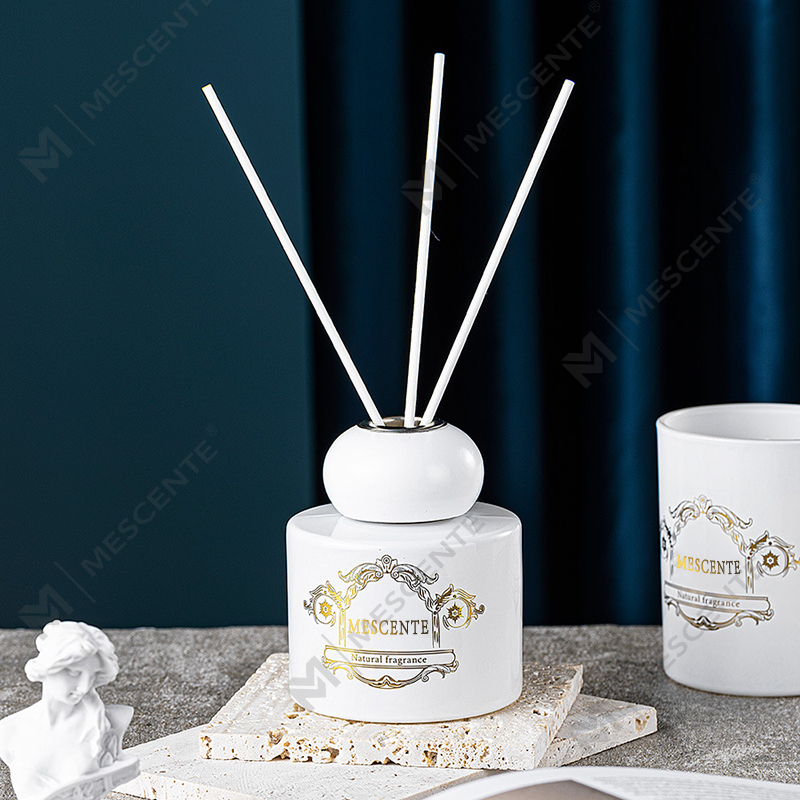 M&Scent mewah label peribadi lilin aroma penyebar buluh lilin wangi dengan pembungkusan kotak