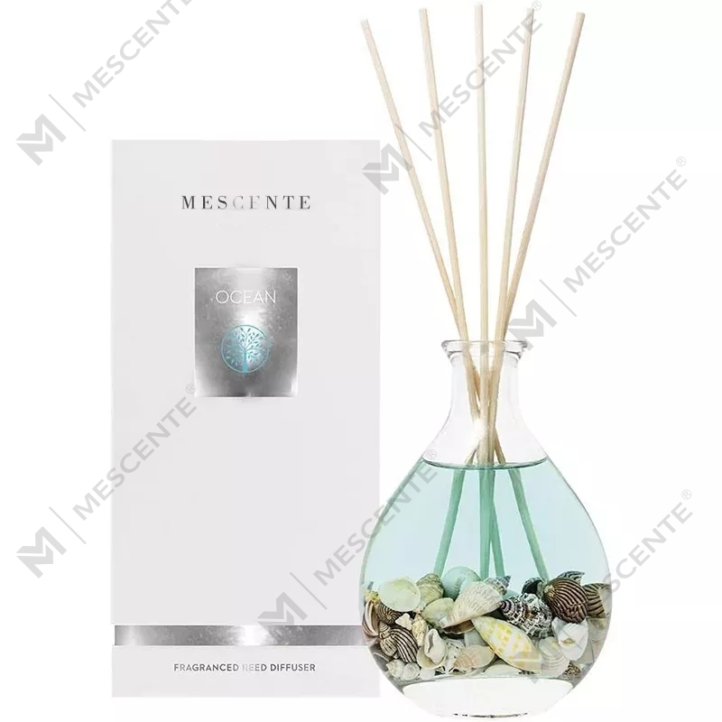 M&Scent borong botol kaca label peribadi mewah set penyebar buluh kayu rotan dengan penyumbat