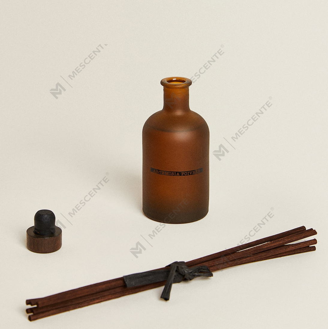 Botol Frosted Hitam Besar Mewah 50ml 300ml Bunga Kering Aroma Bunga Minyak Pati Minyak Reed Diffuser Set Pukal