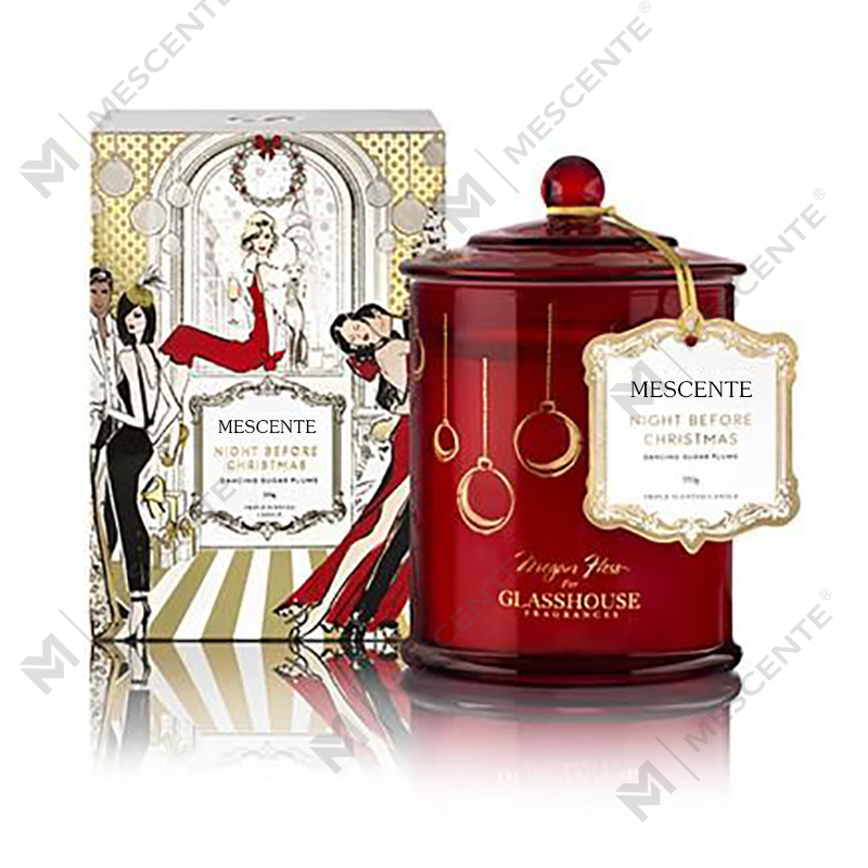 M&Scent Borong Mewah Custom Label Persendirian Balang Kubah Krismas Lilin Soya Wangi Dengan Tudung